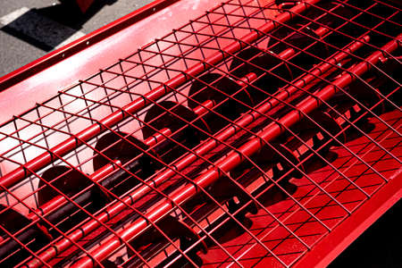 New modern agricultural machinery and equipment detailsの写真素材