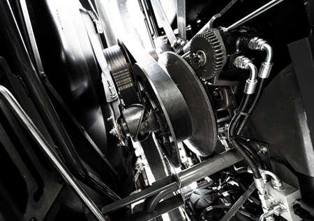New modern agricultural machinery and equipment detailsの写真素材