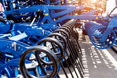 New modern agricultural machinery and equipment detailsの写真素材