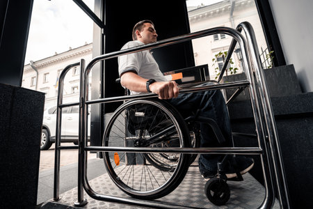 The special elevator for the person with a physical disabilitiesの写真素材
