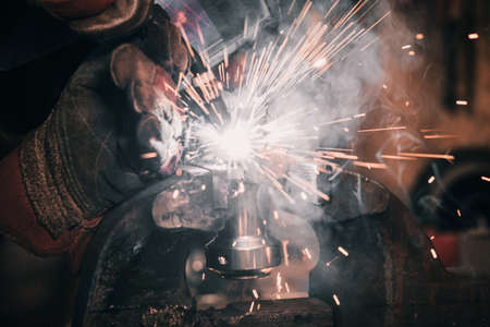 The mechanic go kart racing service make welding go cart partsの写真素材