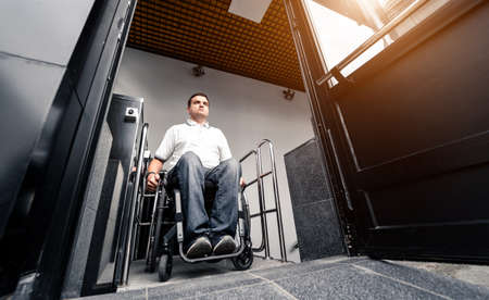 The special elevator for the person with a physical disabilitiesの写真素材