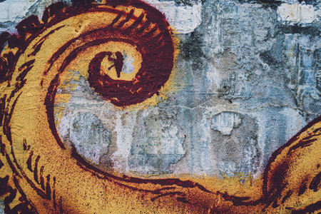Background and texture of old painted walls