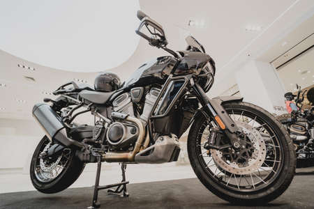 PHUKET, THAILAND - MAY 29, 2022: Harley Davidson Boutique inside shopping mallのeditorial素材