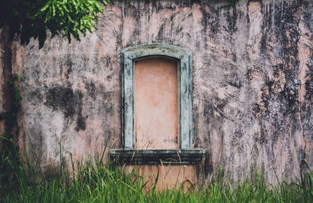 Background and texture of old stoned wallの写真素材