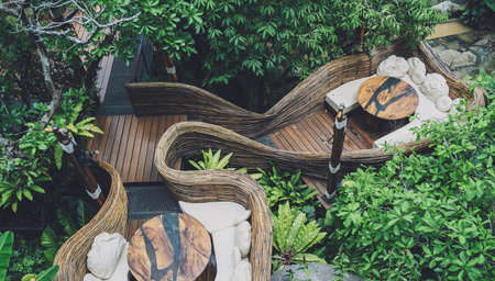 Beautiful cafe in the jungle of Thailandの写真素材