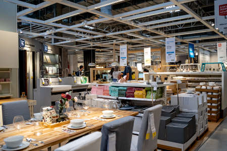 PHUKET, THAILAND - JUNE 05, 2022: A samples of the interior in IKEA storeのeditorial素材