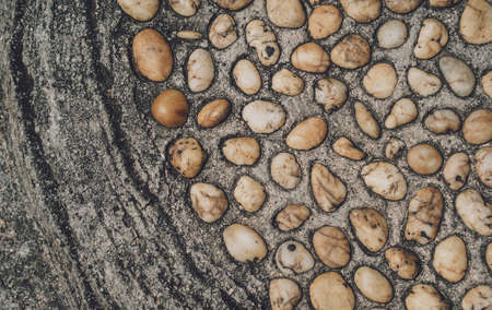 Background and texture of old stoned roadの写真素材