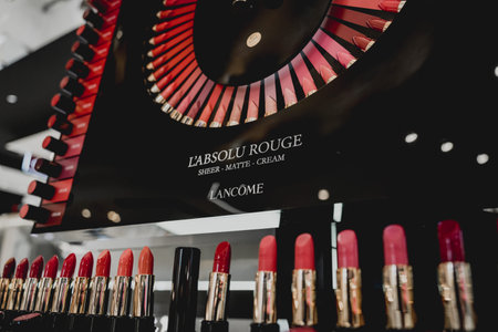 PHUKET, THAILAND - MAY 29, 2022: Lancome brand retail shop logo signboard on the storefront in the shopping mallのeditorial素材