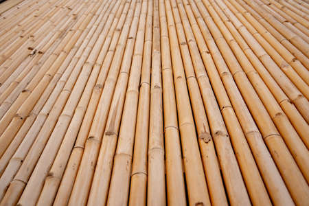 Background and texture of bamboo wall or fenceの写真素材
