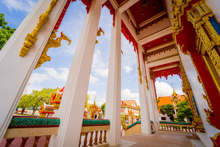 Old traditional buddhist temple in the Thailandの写真素材