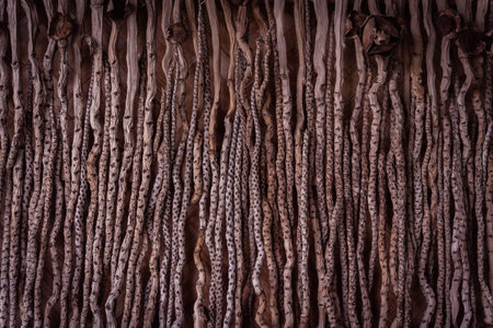 Background and texture of old natural woven straw