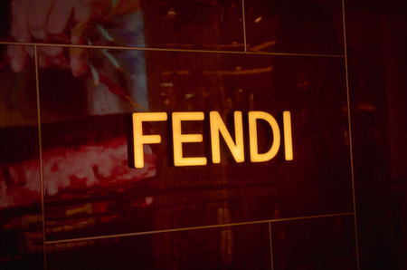 KUALA LUMPUR, MALAYSIA - DECEMBER 04, 2022: Fendi brand retail shop logo signboardのeditorial素材