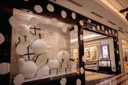 KUALA LUMPUR, MALAYSIA - DECEMBER 04, 2022: Jo Malone brand retail shop logo signboardのeditorial素材