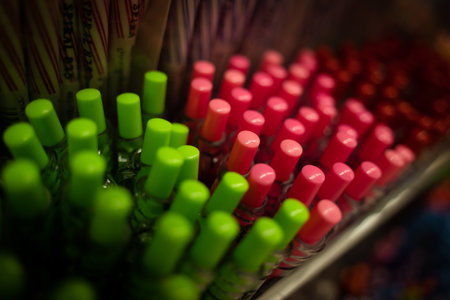 Background of lots assorted colorful marker pen setの写真素材