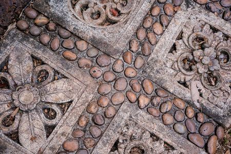 Background and texture of ancient stone wall