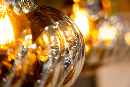 decorative lamps background at the showroom of a large store.の写真素材