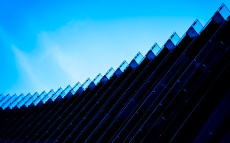 Modern abstract architecture and details background with metal and glassの写真素材