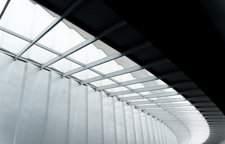 Modern abstract architecture and details background with metal and glassの写真素材