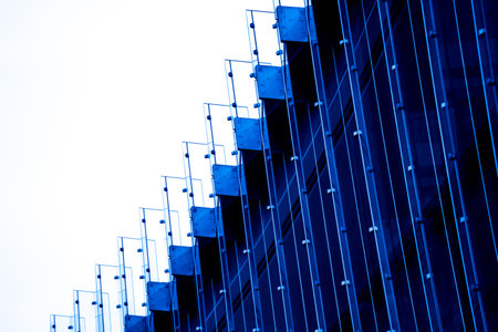 Modern abstract architecture and details background with metal and glassの写真素材