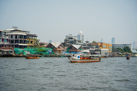 BANGKOK, THAILAND - 07 August, 2023: Main river in Thailand.のeditorial素材