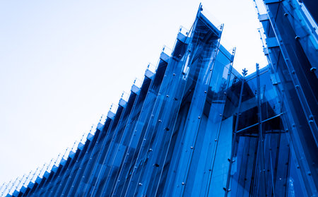 Modern abstract architecture and details background with metal and glassの写真素材