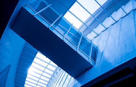 Modern abstract architecture and details background with metal and glassの写真素材