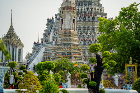 BANGKOK, THAILAND - 07 August, 2023: Buddhist temple in Bangkok Thailandのeditorial素材