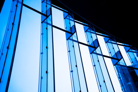 Modern abstract architecture and details background with metal and glassの写真素材