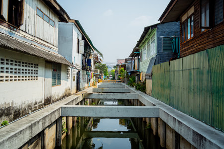 BANGKOK, THAILAND - 07 August, 2023: Autentic street in Thailand.のeditorial素材