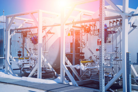 Liquid nitrogen tanks and heat exchanger coils for producing industrial gas