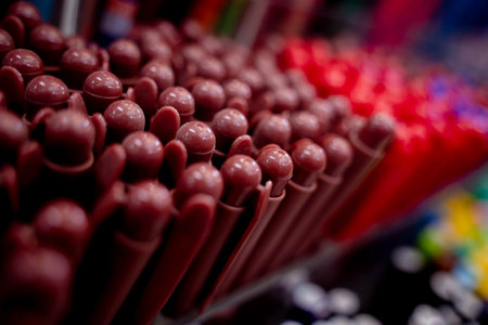 Background of lots assorted colorful marker pen setの写真素材