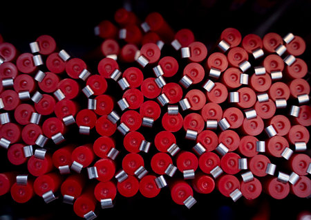 Background of lots assorted colorful marker pen setの写真素材