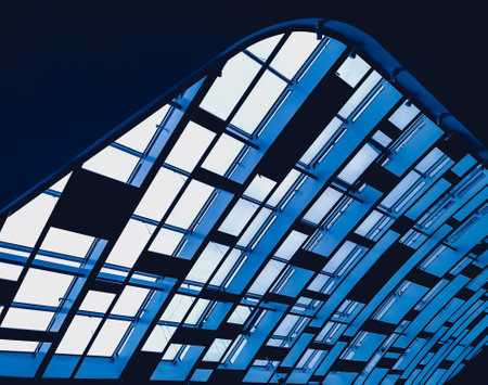 Modern abstract architecture and details background with metal and glassの写真素材