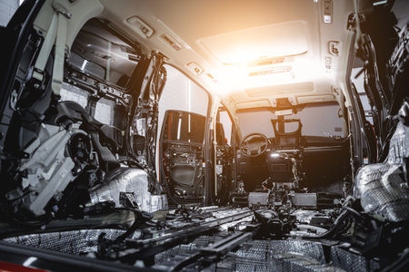 Soundproofing material and deadener inside car interiorの写真素材