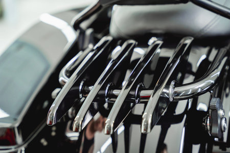 The process of nano coating motorcycle applying soft fiber sponge
