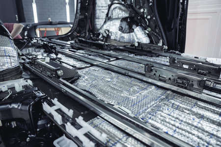 Soundproofing material and deadener inside car interiorの写真素材