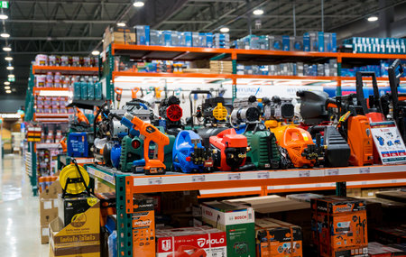 PHUKET, THAILAND - JANUARY 08, 2024: Department of large household appliances and furniture storeのeditorial素材