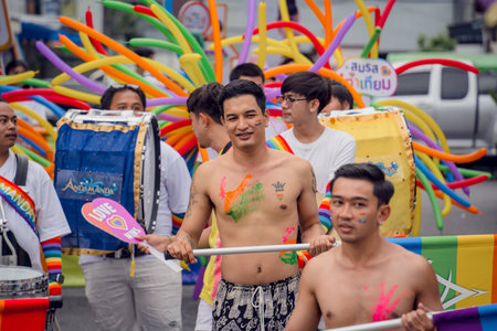 PHUKET, THAILAND - June 29, 2024: Pride Parade in Phuket downtownのeditorial素材