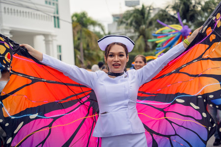 PHUKET, THAILAND - June 29, 2024: Pride Parade in Phuket downtown
