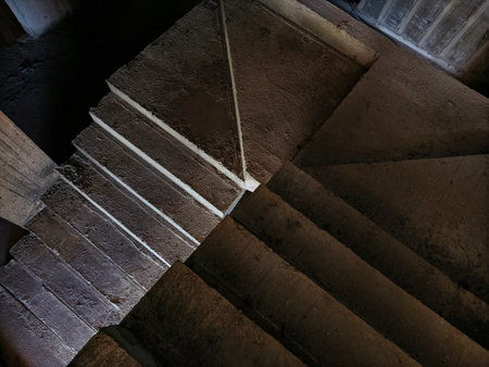 A well constructed set of stairs with concrete elementsの写真素材