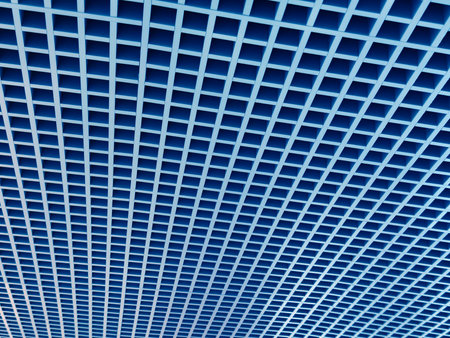 Texture of beautiful ceiling adorned with geometric squares and linesの写真素材