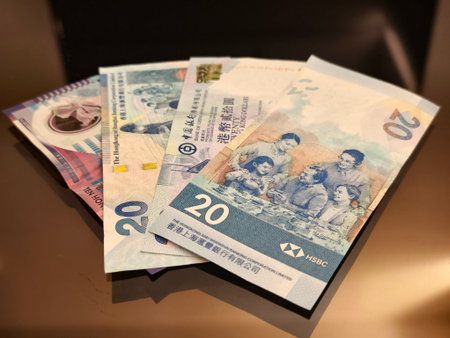 Part of a collection of Hong Kong dollar bills