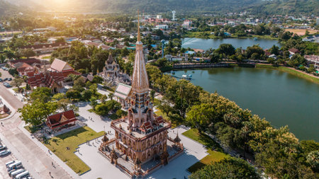 The most beautiful Buddhist temple in Thailandの写真素材