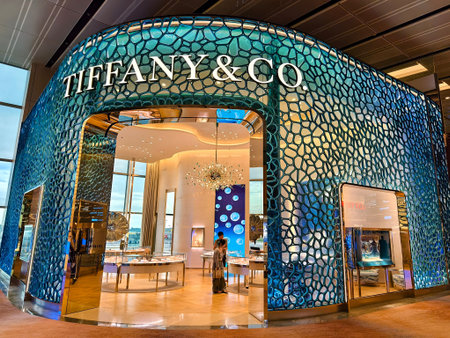 SINGAPORE - NOVEMBER 18, 2025: Tiffany Co brand retail shop in the large shopping mall