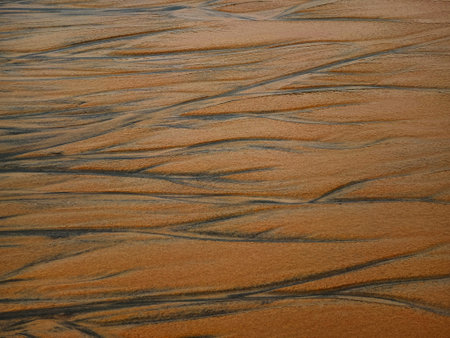 Intricate mosaic with waterways and sand landscapesの写真素材