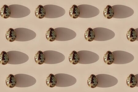 egg on a colored background food pattern top viewの写真素材