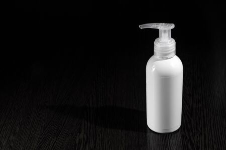 capacity bottle for antibacterial treatment. High quality photoの写真素材