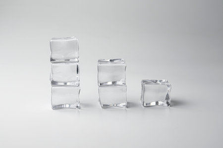 ice cubes on a white background isolate