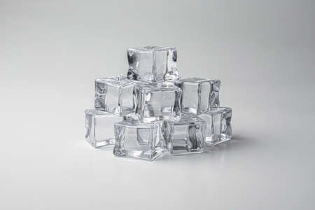 ice cubes on a white background isolateの写真素材